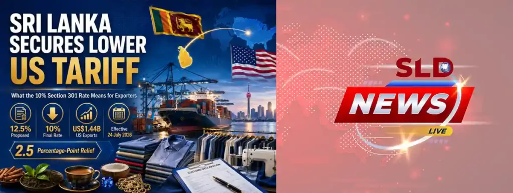 Sri Lanka US tariff reduced to 10 percent