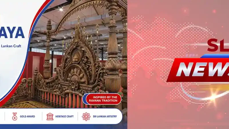 Raulu Peethaya Ravana-inspired handcrafted bed displayed with its Shilpa Abhimani 2023 award