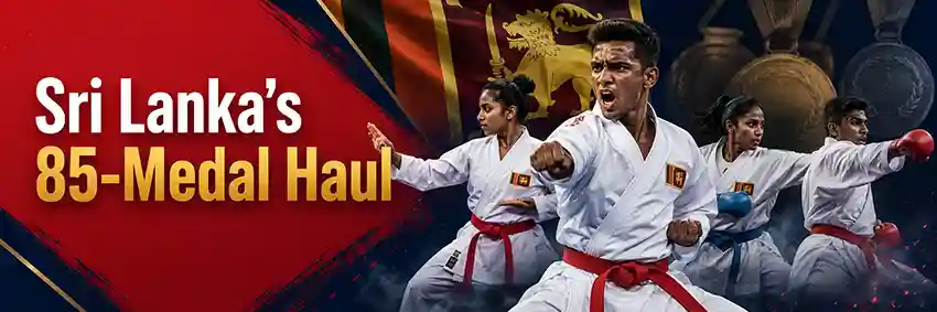 Sri Lanka karate team 85 medals